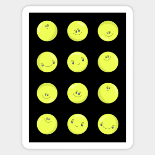 Happy Yellow Balls Sticker